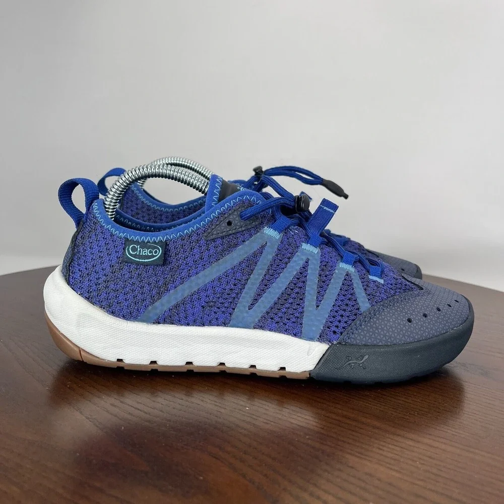Chaco Torrent Pro Women's Sneaker 6.5 Blue Knit Casual Toggle Lace Shoes J106946
